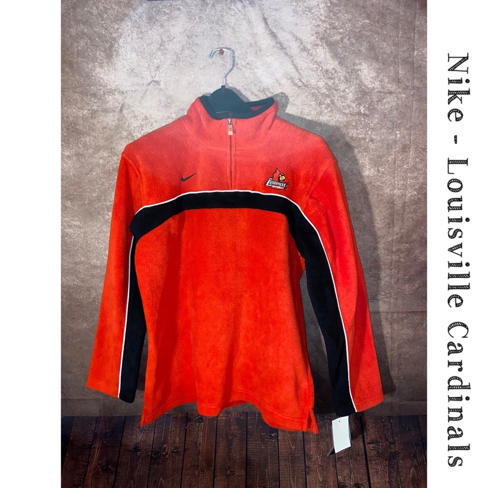Nike-Louisville Cardinals 1/4 zip fleece pullover-Boys size L 14/16-NWT